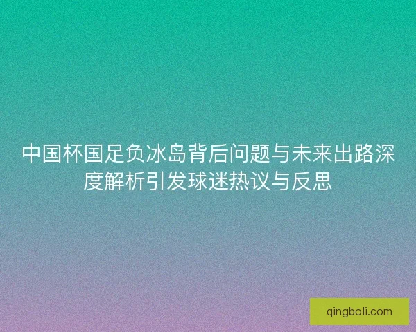 中国杯国足负冰岛背后问题与未来出路深度解析引发球迷热议与反思